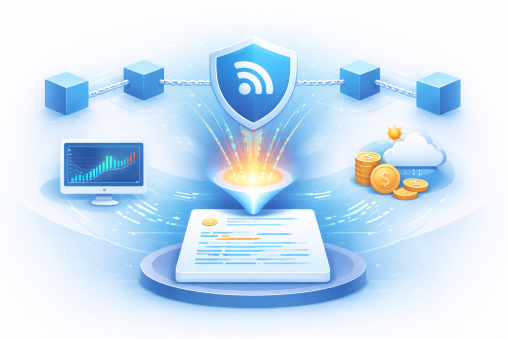 Blockchain oracle network integration concept